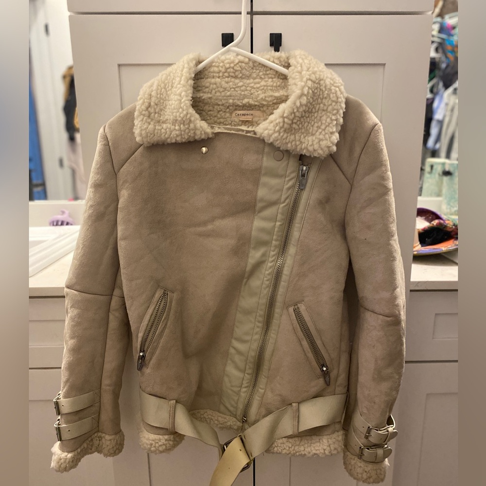 Carapace Suede Biker Jacket